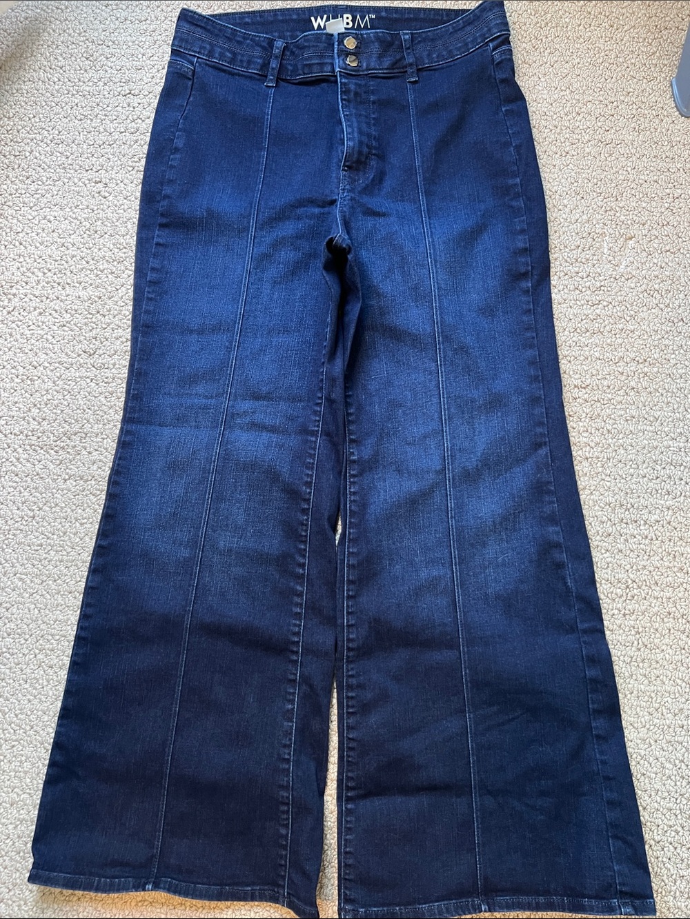 White House Black Market Dark Blue Wide Leg Jeans